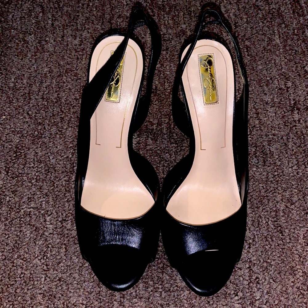 Black Jessica Simpson strap heels